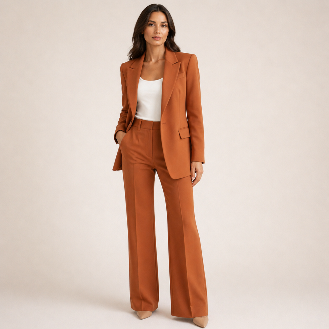 VANESSA – Completo monopetto con pantaloni ampi