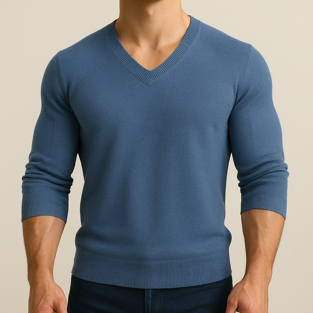 James - Maglione Morbido a V per Uomini