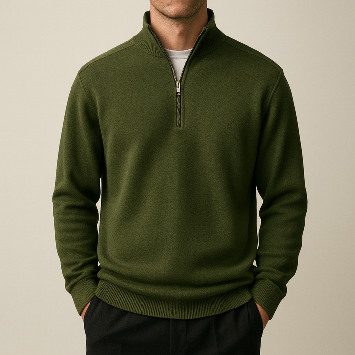 Luigi – Maglione mezza zip 100% lana Merino