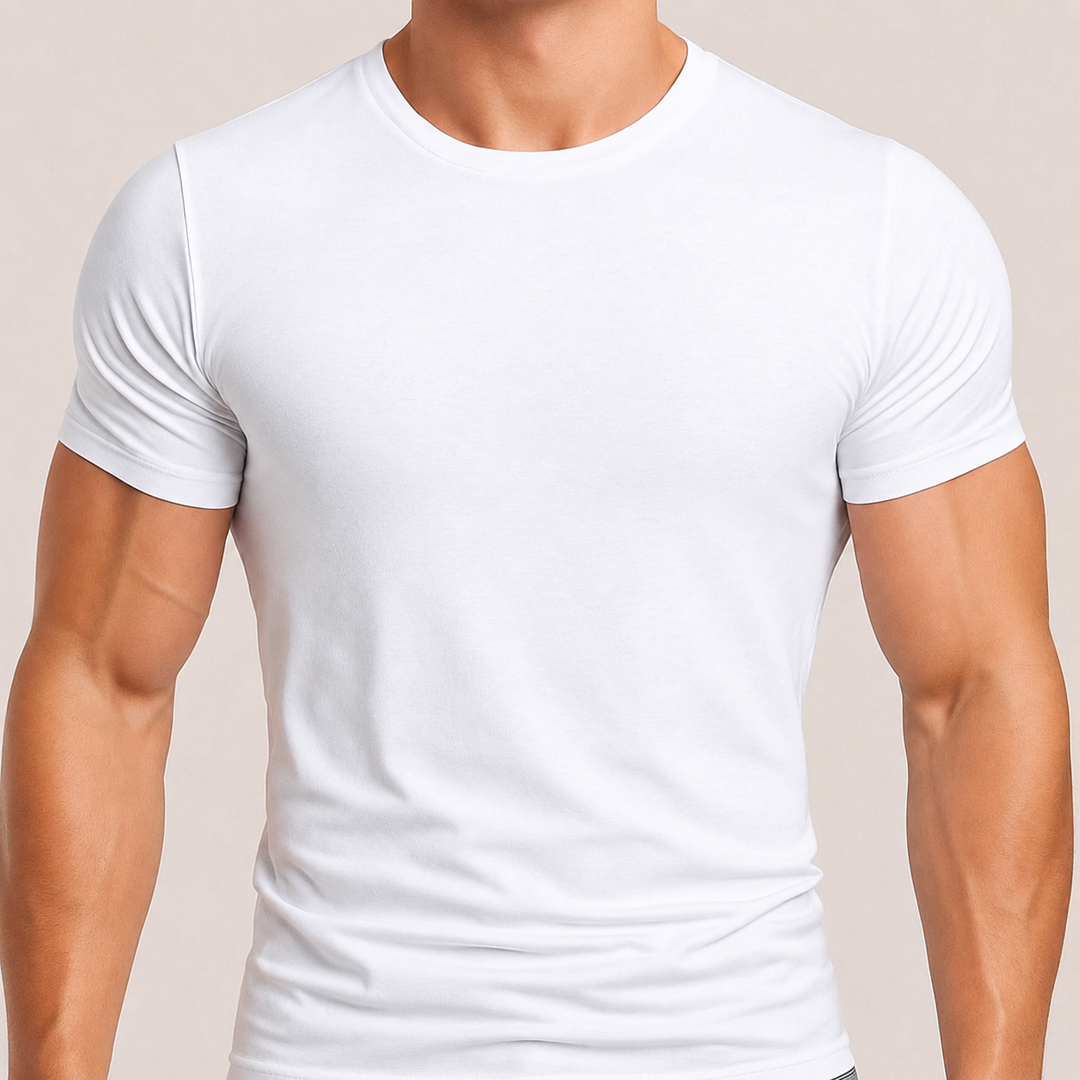 T-Shirt Slim Fit in Cotone da Uomo
