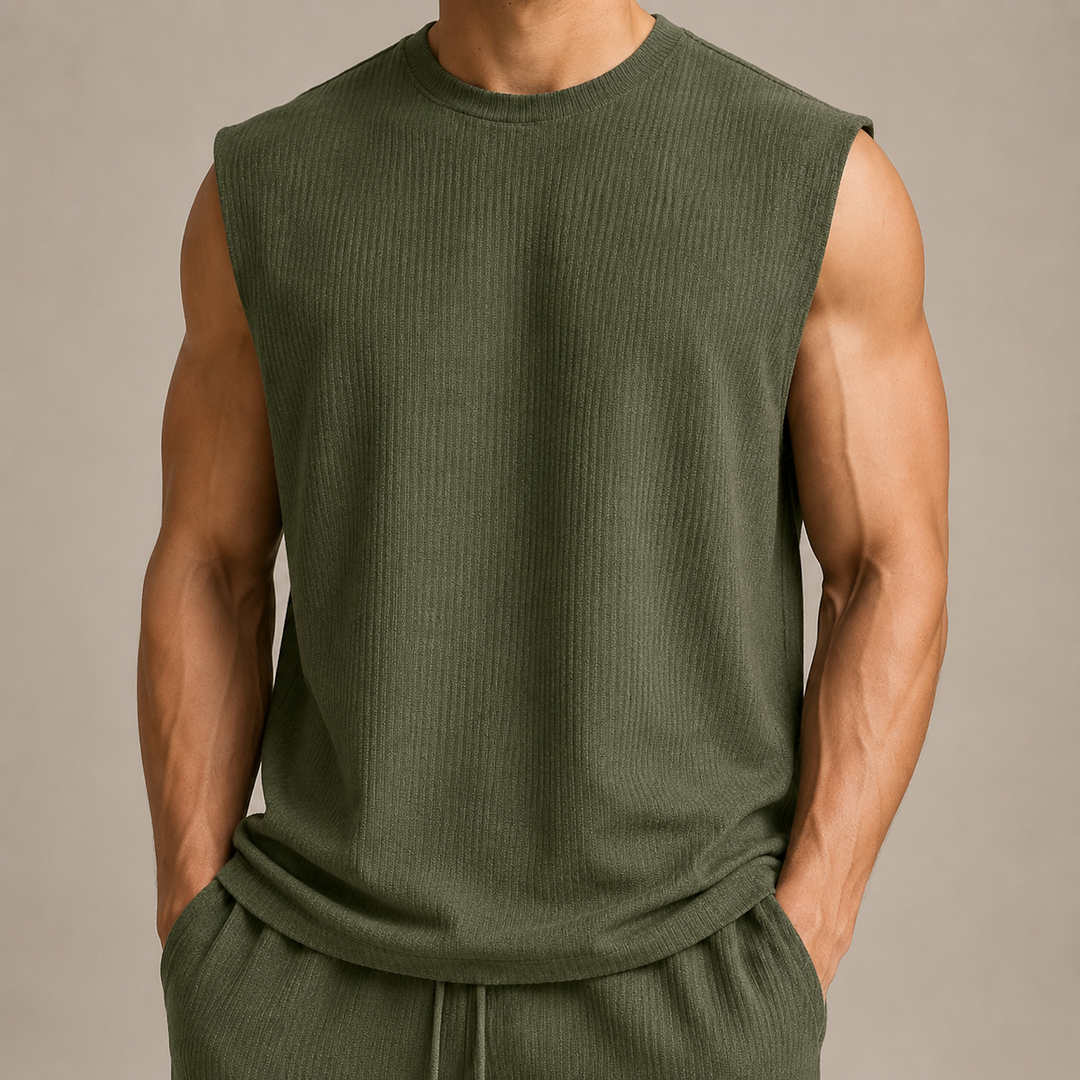 Top senza maniche in maglia confortevole