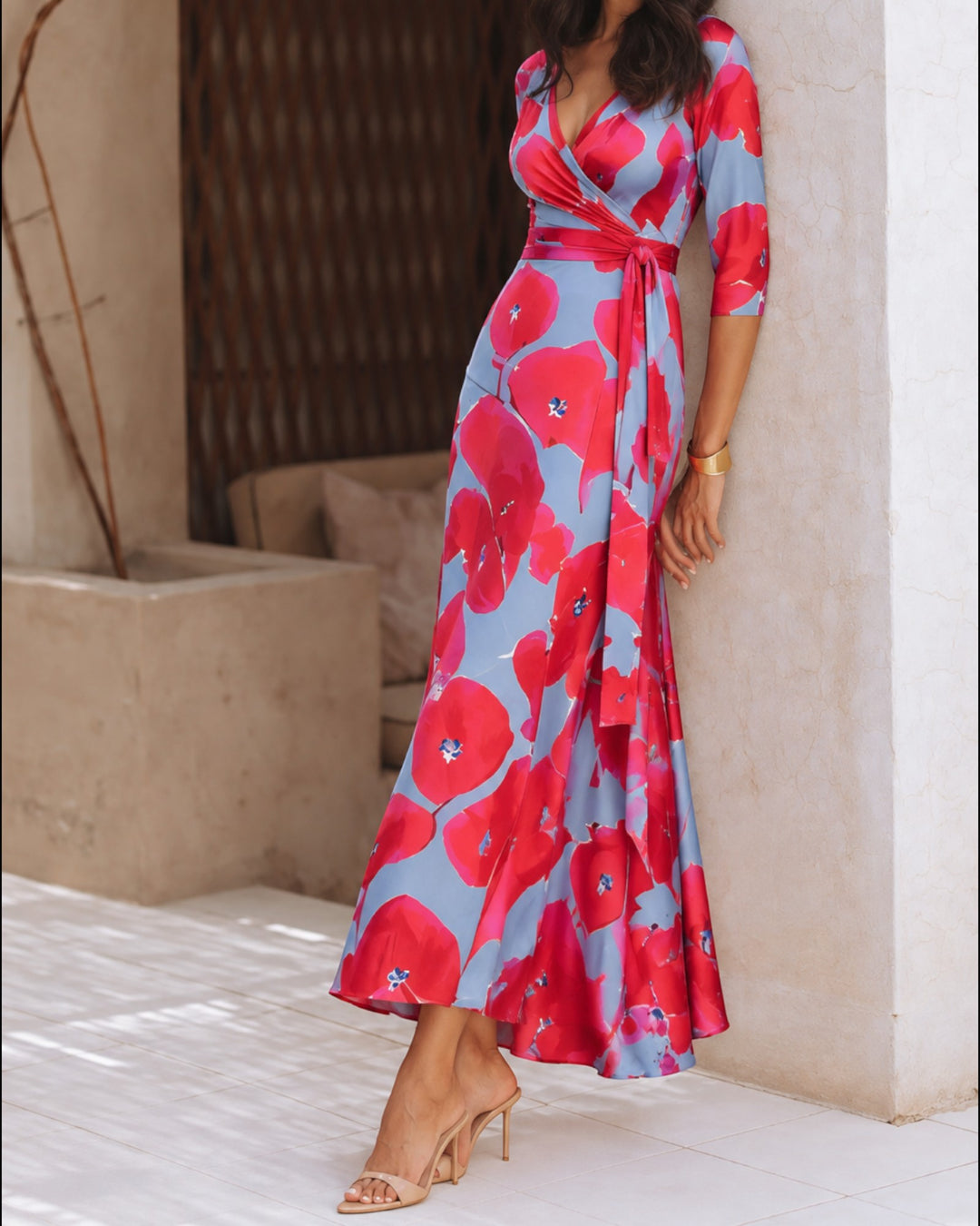 EMILIA | Maxi Abito Floreale Elegante