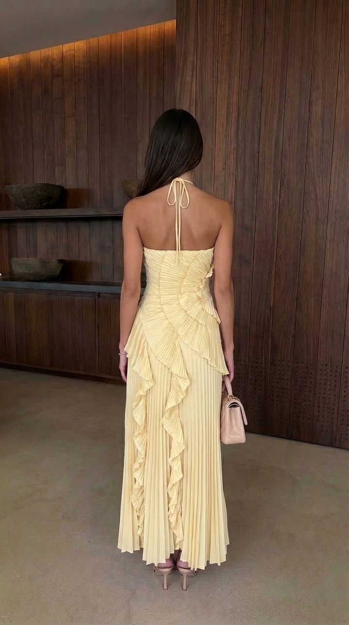 EMMA – Abito maxi con volant