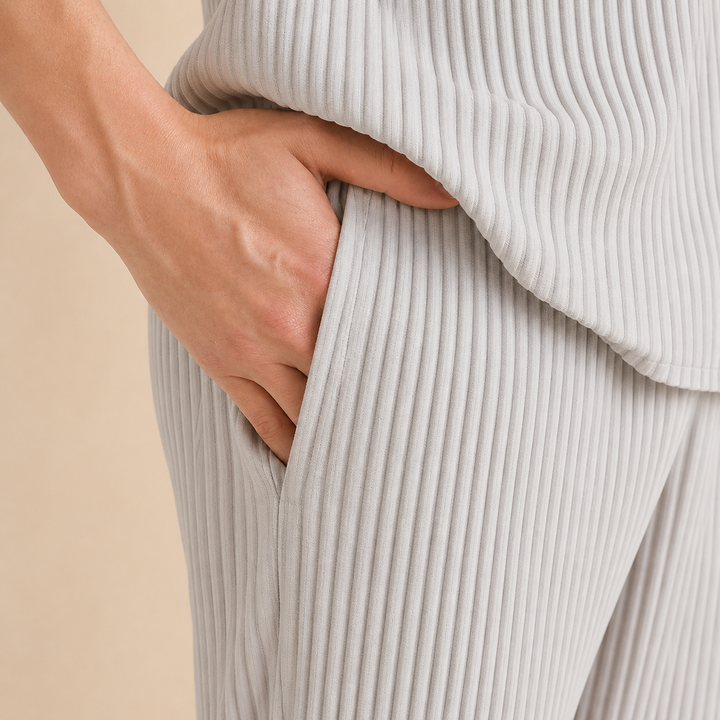 Pantaloni in Cotone a Costine