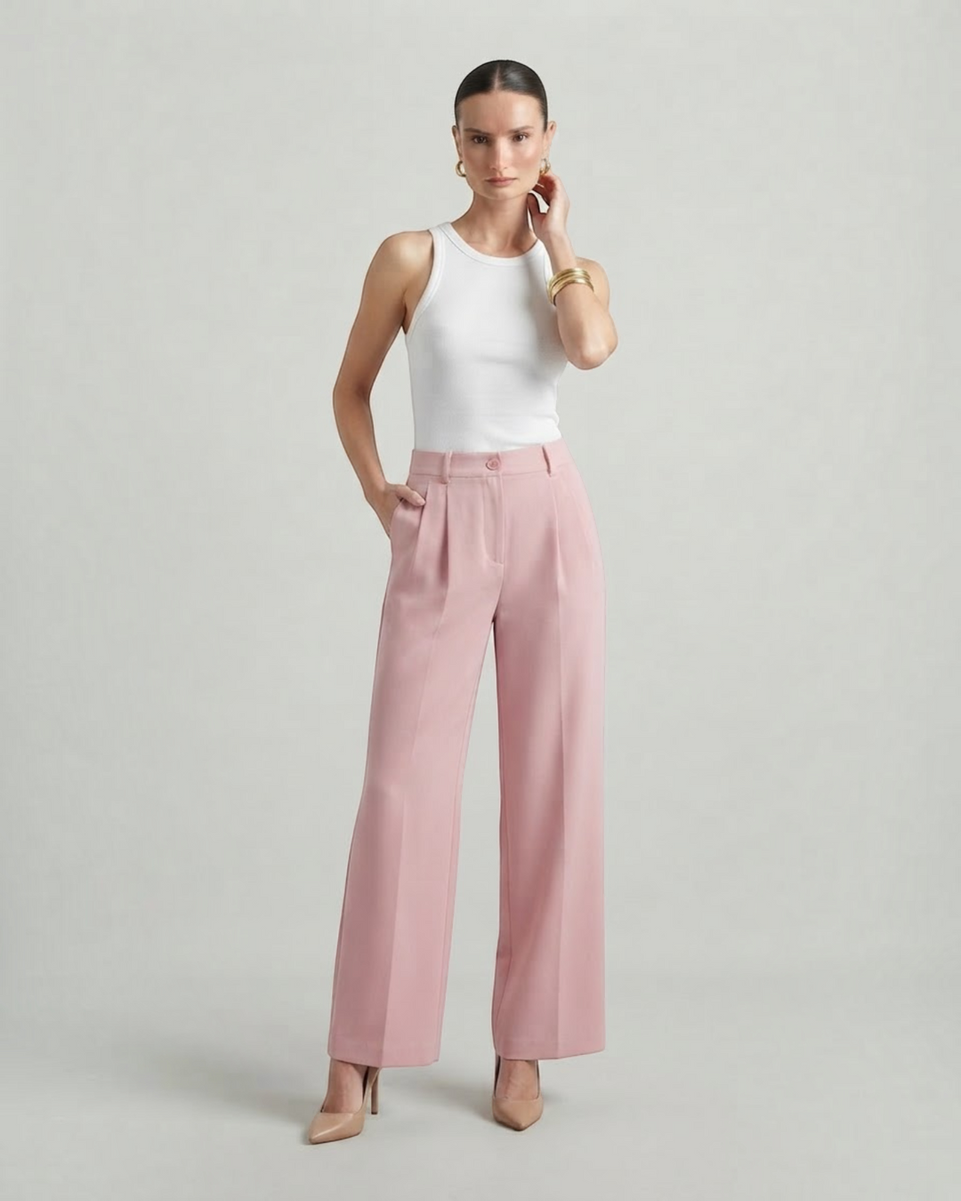 LUCETTA – Pantaloni palazzo a vita alta