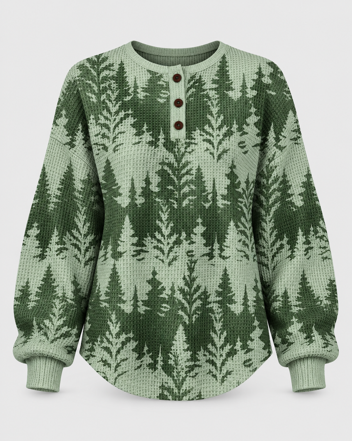 LIDIA – Felpa oversize con motivo bosco