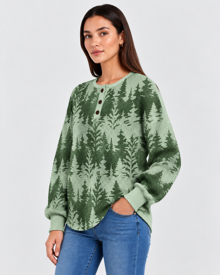 LIDIA – Felpa oversize con motivo bosco