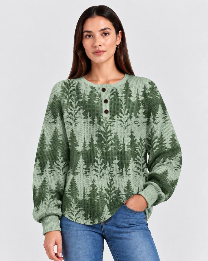 LIDIA – Felpa oversize con motivo bosco