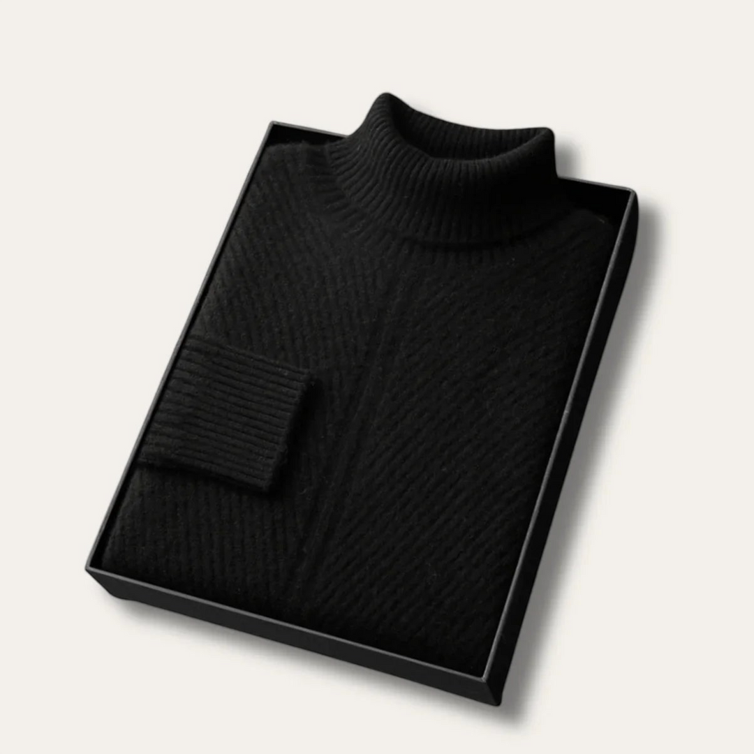 Elia – Dolcevita a coste in cashmere e lana
