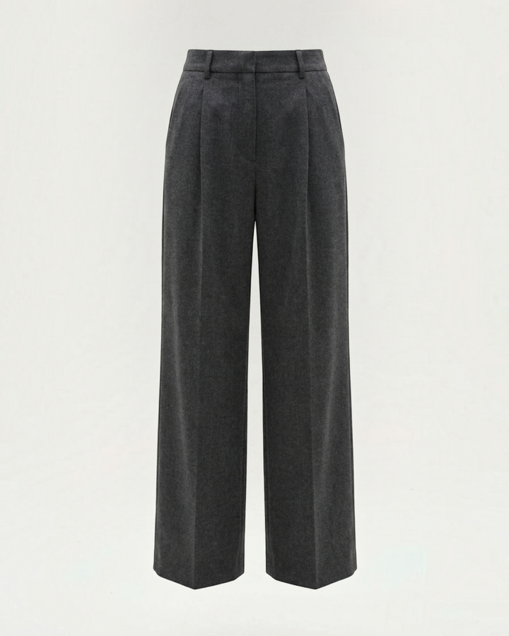 MICHELA – Pantaloni dritti con pieghe frontali