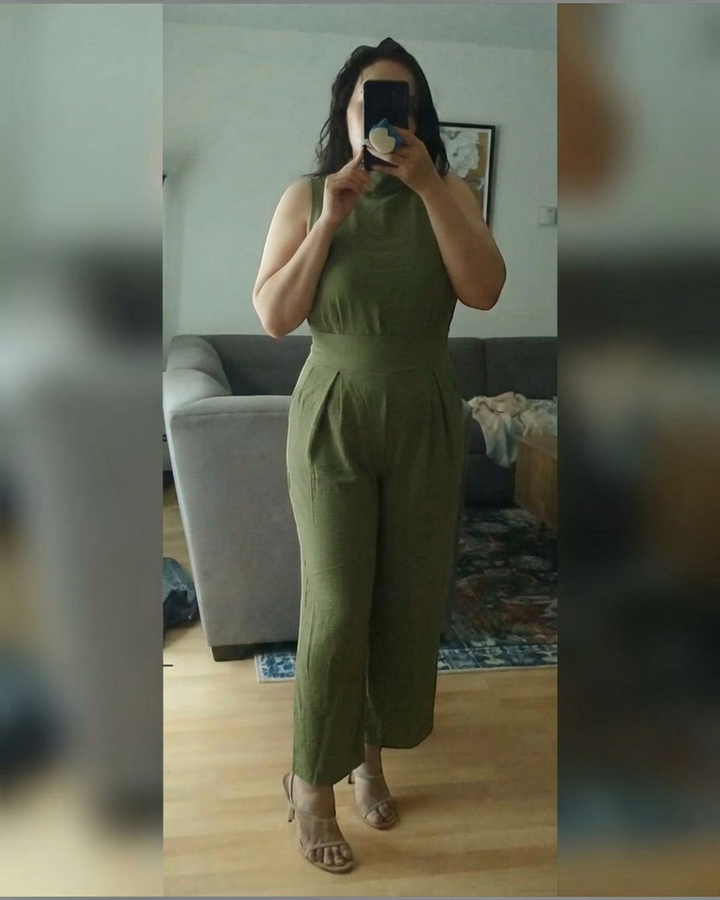 Maria – Set elegante in verde oliva | Luna Moda