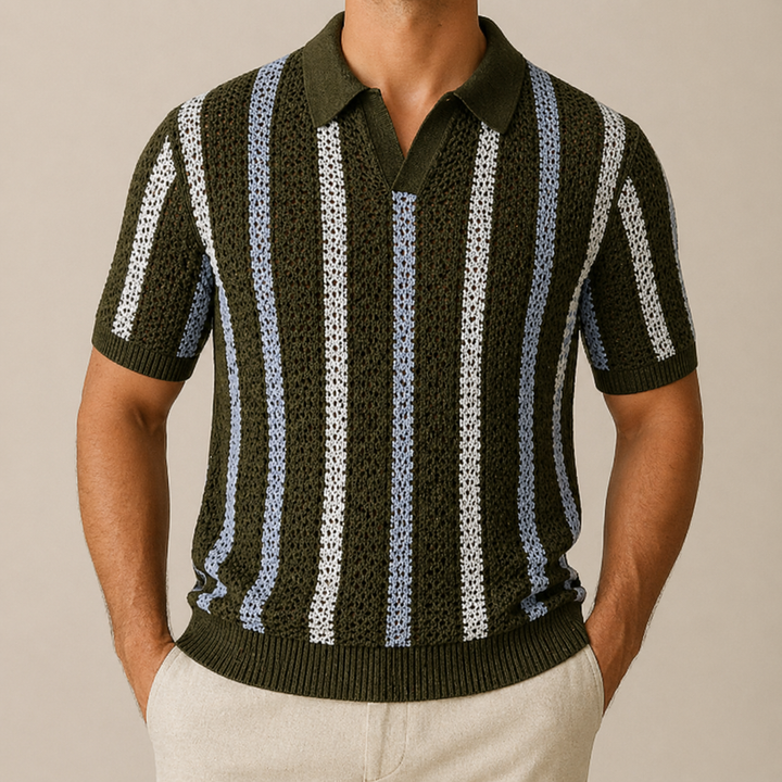 Polo Knit a Strisce