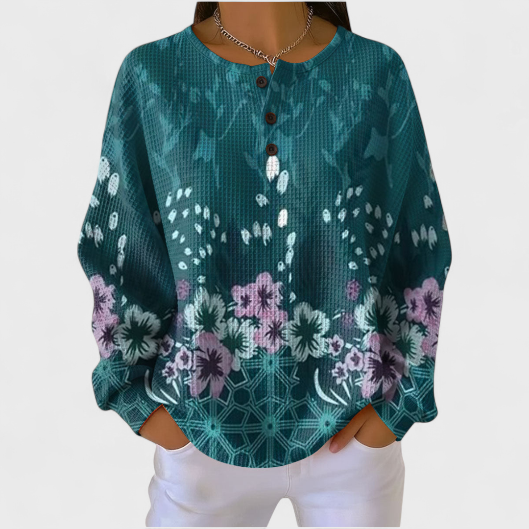 Sofia – maglione ampio a motivo floreale