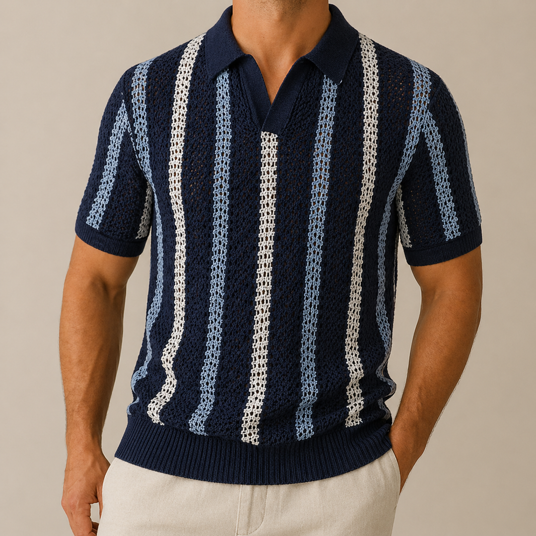 Polo Knit a Strisce