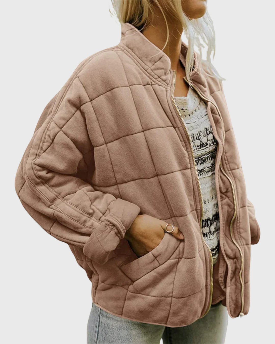 VIOLETTA, giacca trapuntata oversize – Luna Moda