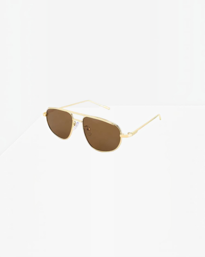Luisa – Occhiali da sole polarizzati in metallo in marrone | Luna Moda