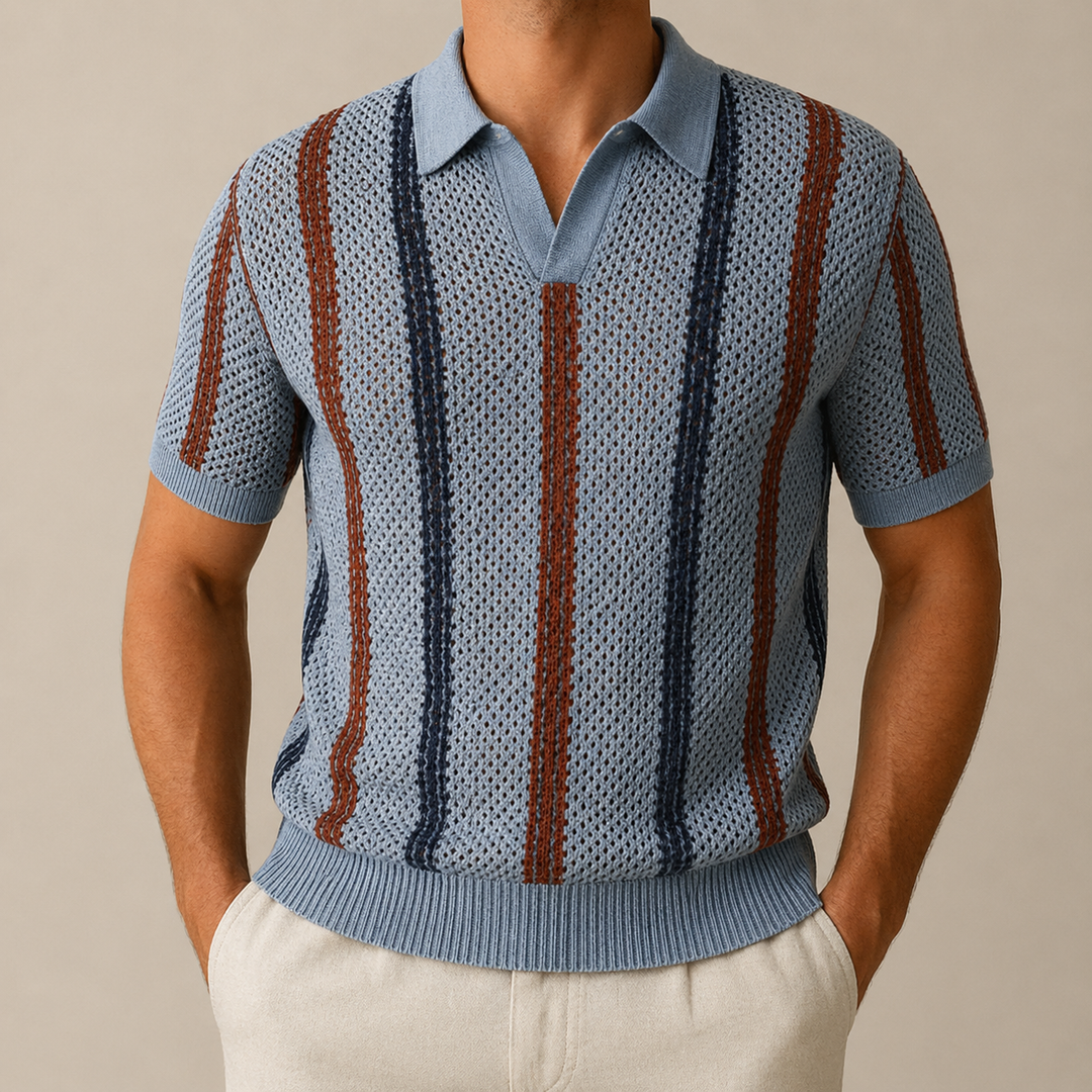 Polo Knit a Strisce