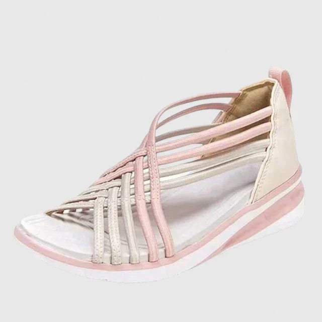 DONATELLA – Sandalo con plateau intrecciato