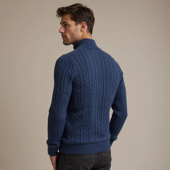 Pullover Aspen in Cashmere con Mezza Zip