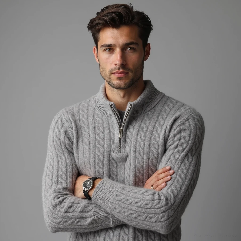 Aspen – maglione in cashmere con mezza zip