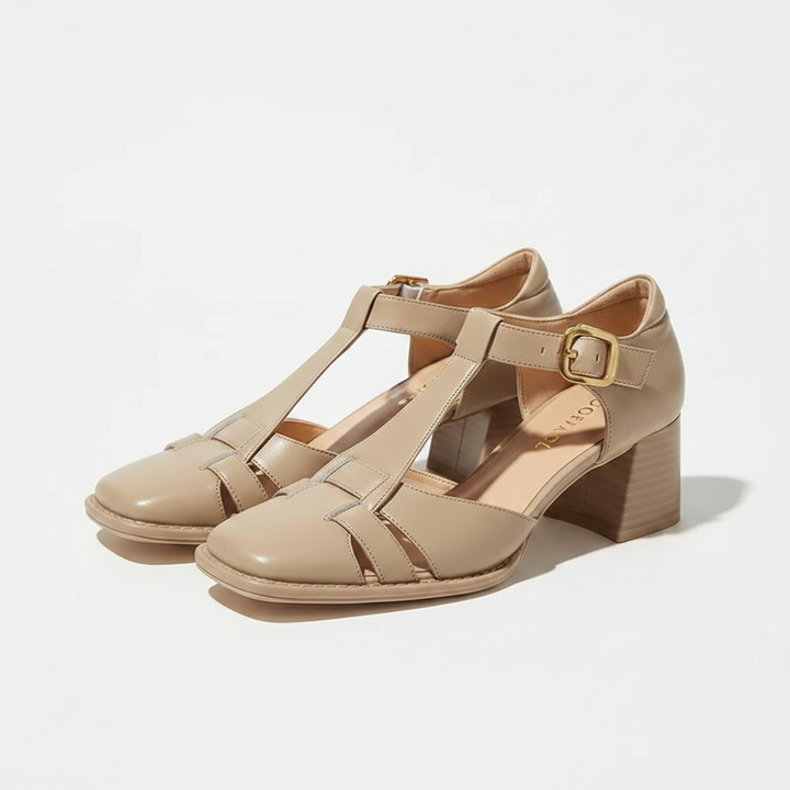 BELMIRA – Sandali con cinturino a T e punta quadrata