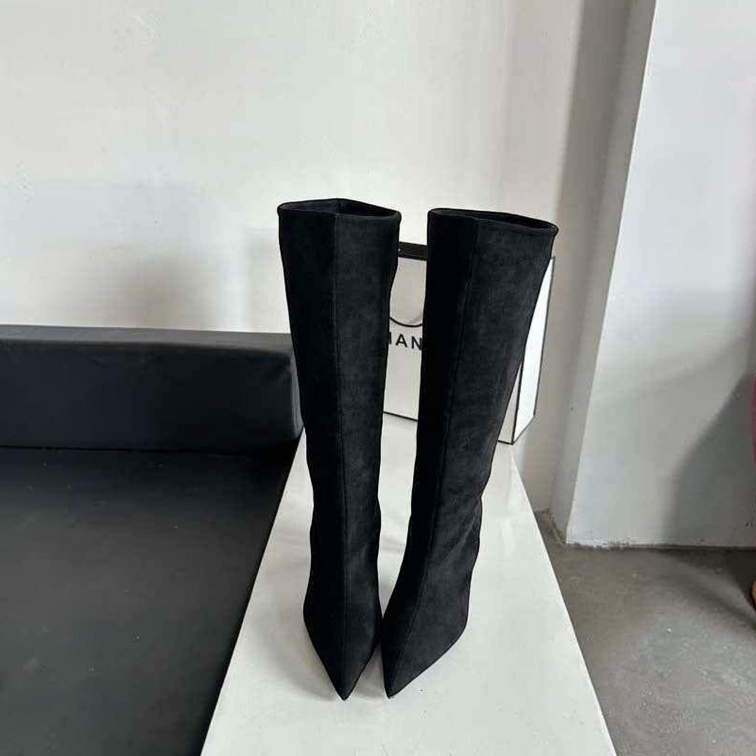 Violante – Stivali al ginocchio con tacco a spillo in nero | Luna Moda