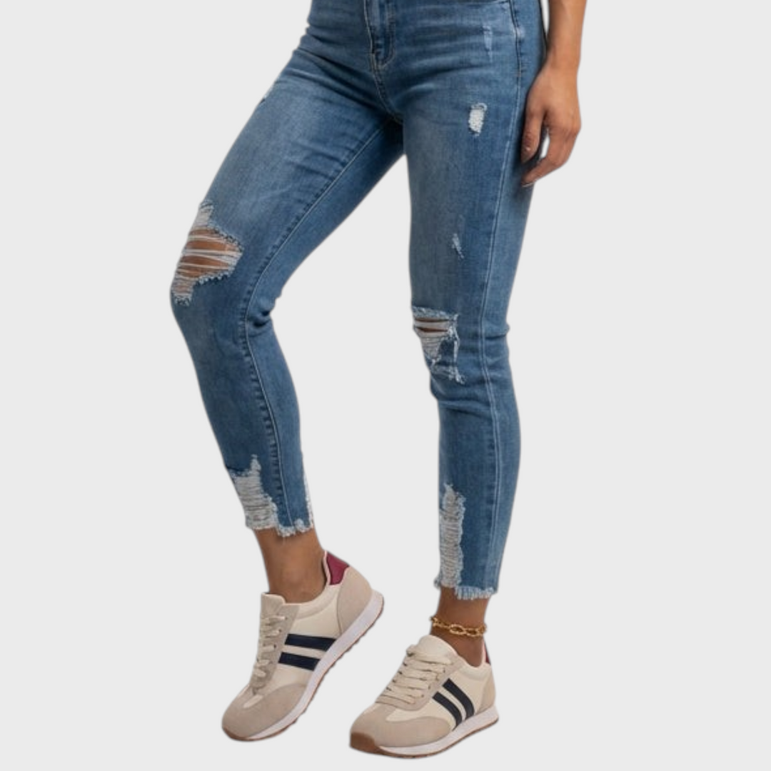 Gilda – Sneakers rétro con lacci in bianco | Luna Moda
