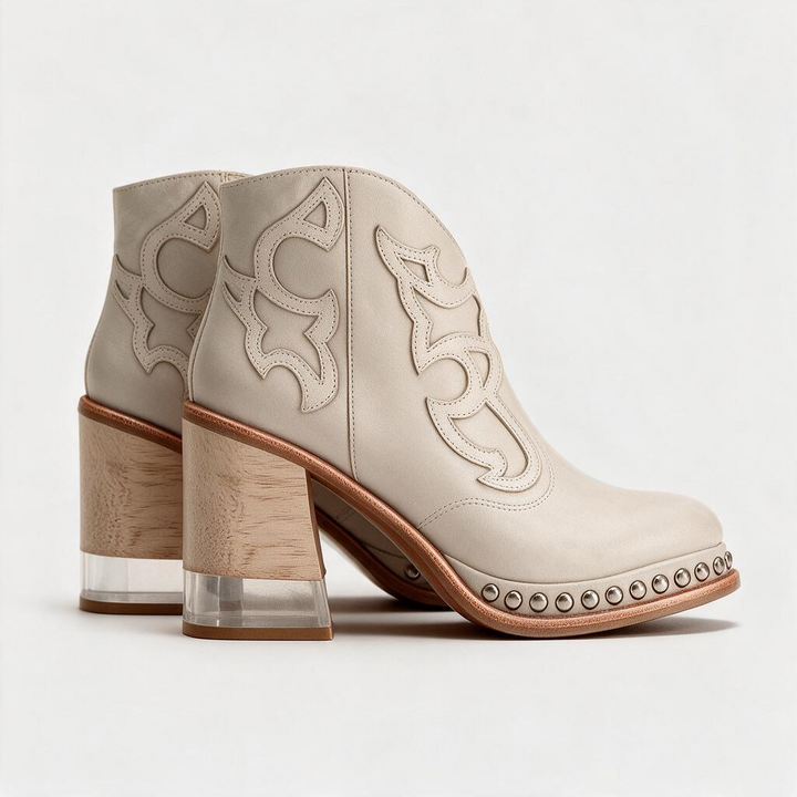 Ginevra – Stivaletto texano ricamato