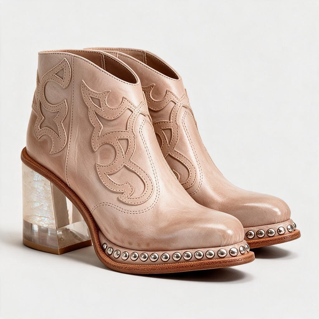 Ginevra – Stivaletto texano ricamato