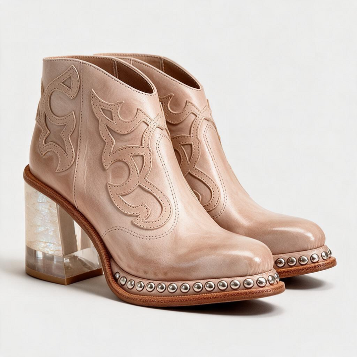 Ginevra – Stivaletto texano ricamato