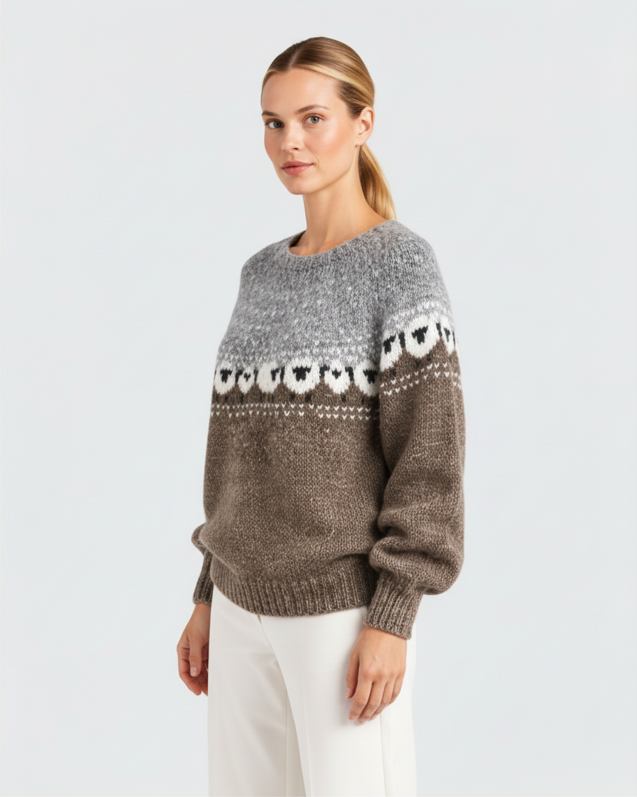 Isabella – Maglione jacquard con pecore