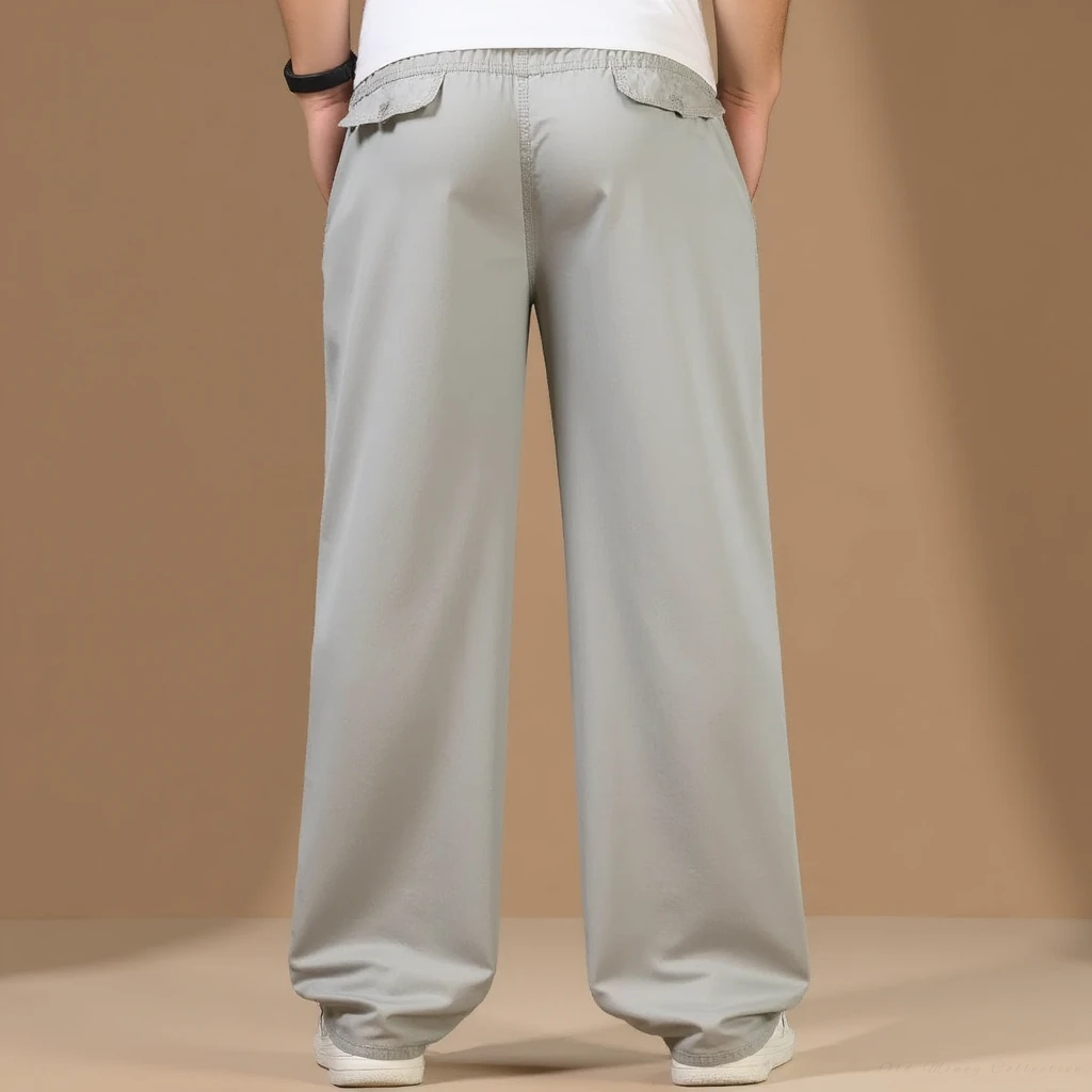 Pantaloni in Cotone e Lino