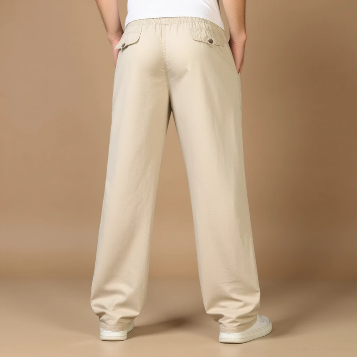 Pantaloni in Cotone e Lino