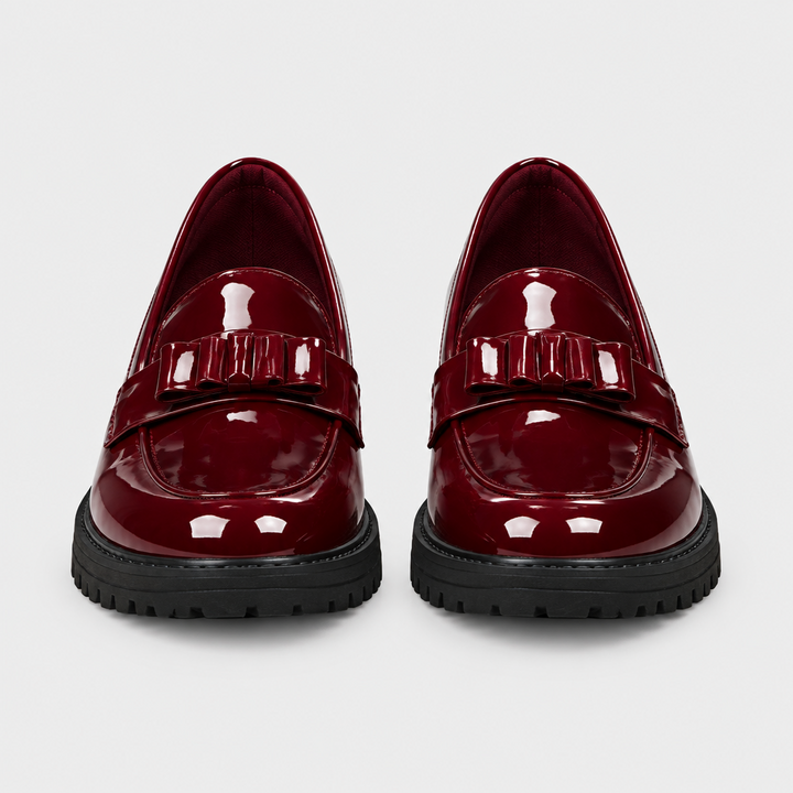 Valentina – Mocassino verniciato con fiocco