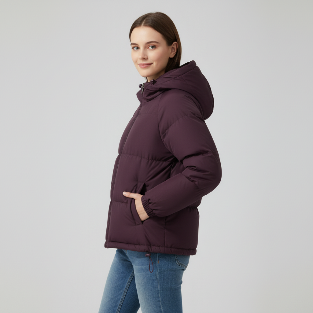 ELIDE, giacca imbottita con cappuccio – Luna Moda