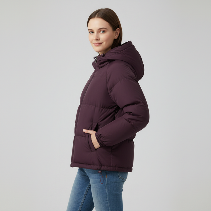 ELIDE, giacca imbottita con cappuccio – Luna Moda
