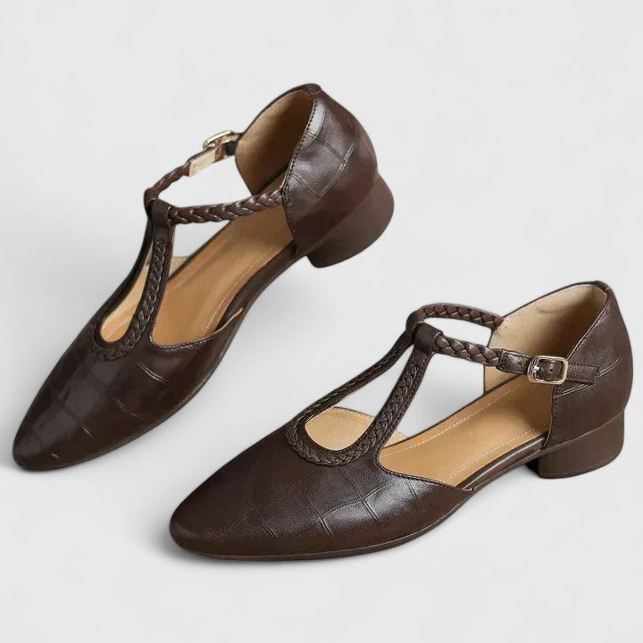 DOLORES – Sandali con cinturino a T intrecciato