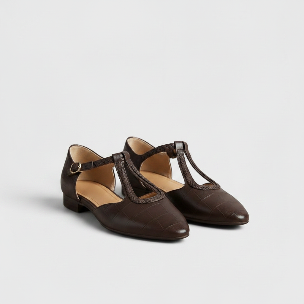 DOLORES – Sandali con cinturino a T intrecciato