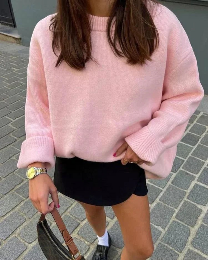 ADRIANA – Maglione oversize con scollo a barca