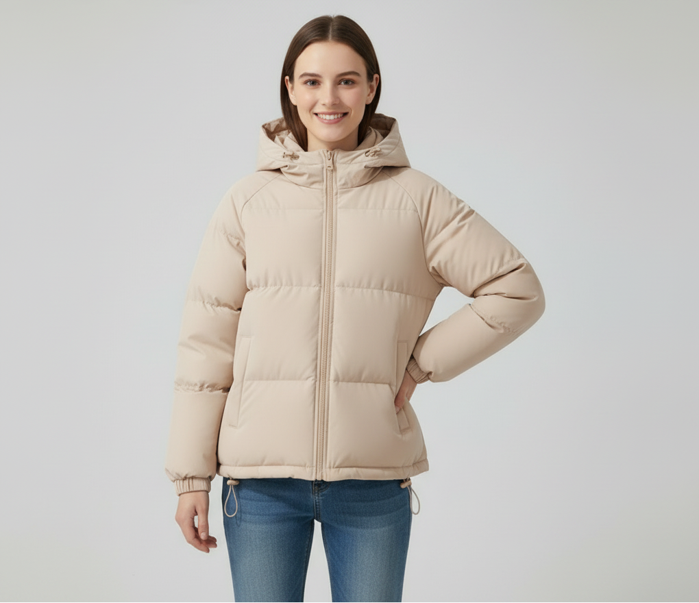 ELIDE, giacca imbottita con cappuccio – Luna Moda