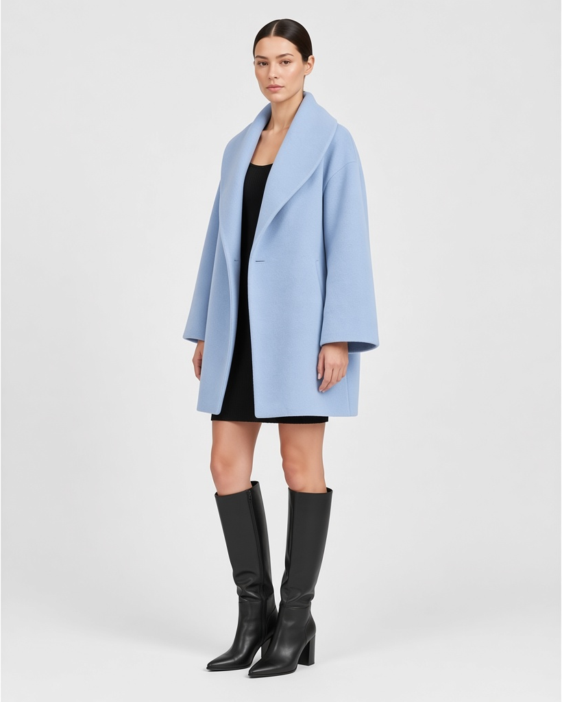 VERONICA – Cappotto corto con collo ampio