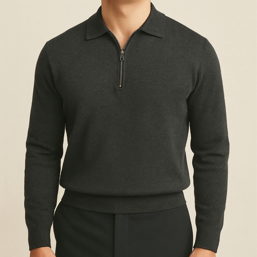 Maglione Zip Essenziale Luxe