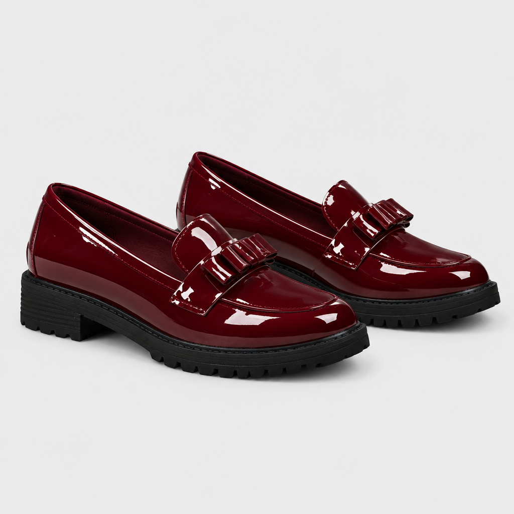Valentina – Mocassino verniciato con fiocco