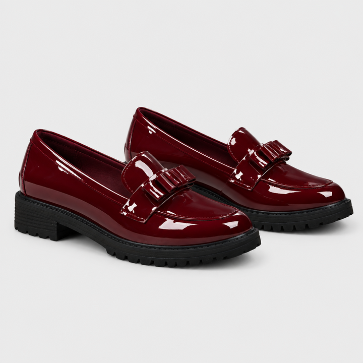 Valentina – Mocassino verniciato con fiocco