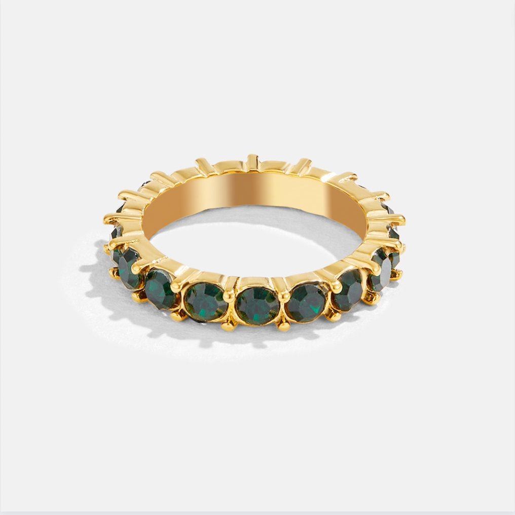 Anello in Cristallo 18K Smeraldo