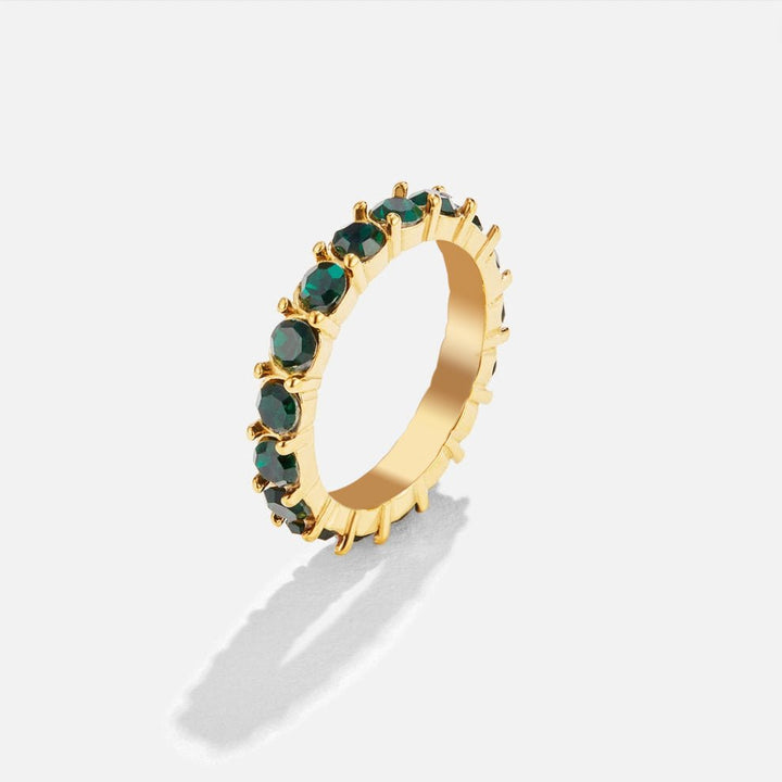 Anello in Cristallo 18K Smeraldo