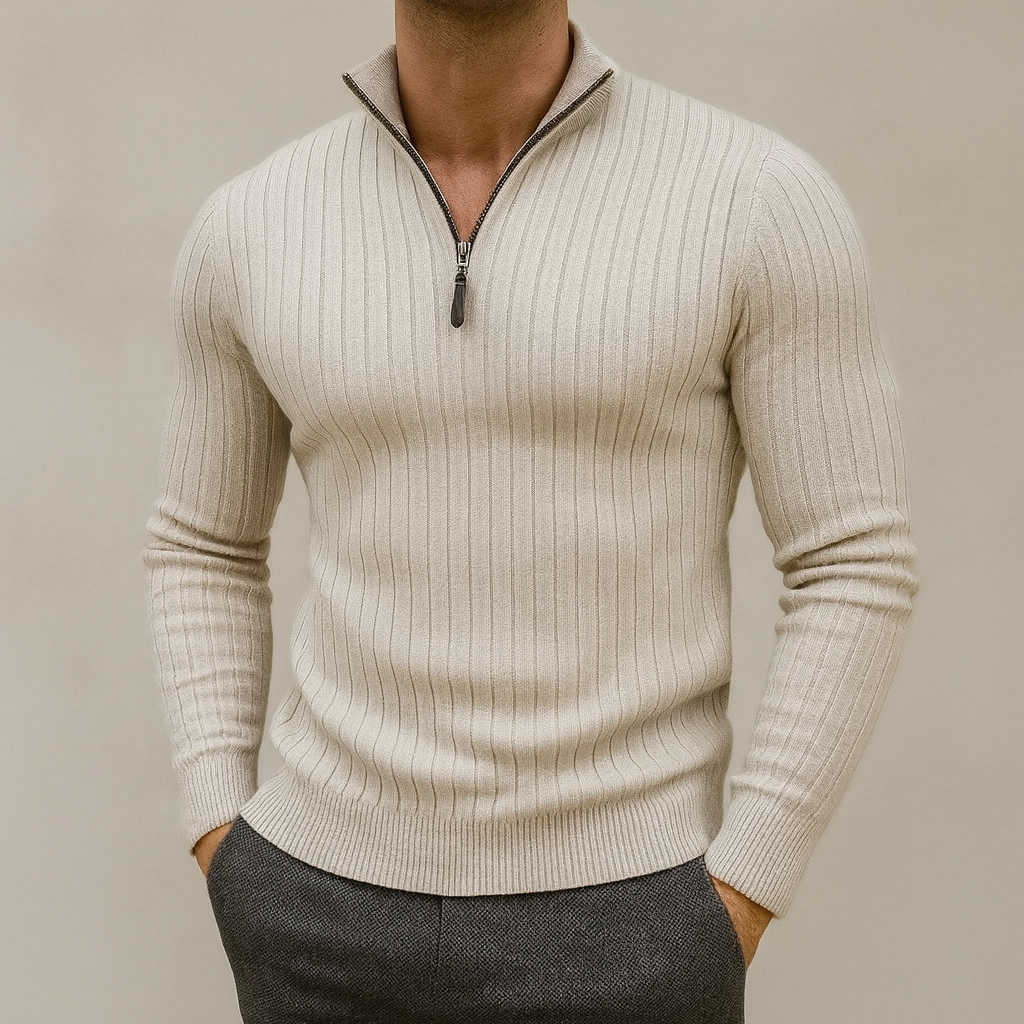 Marcivo Zermatt Maglione a Mezzo Zip con Collo Alto
