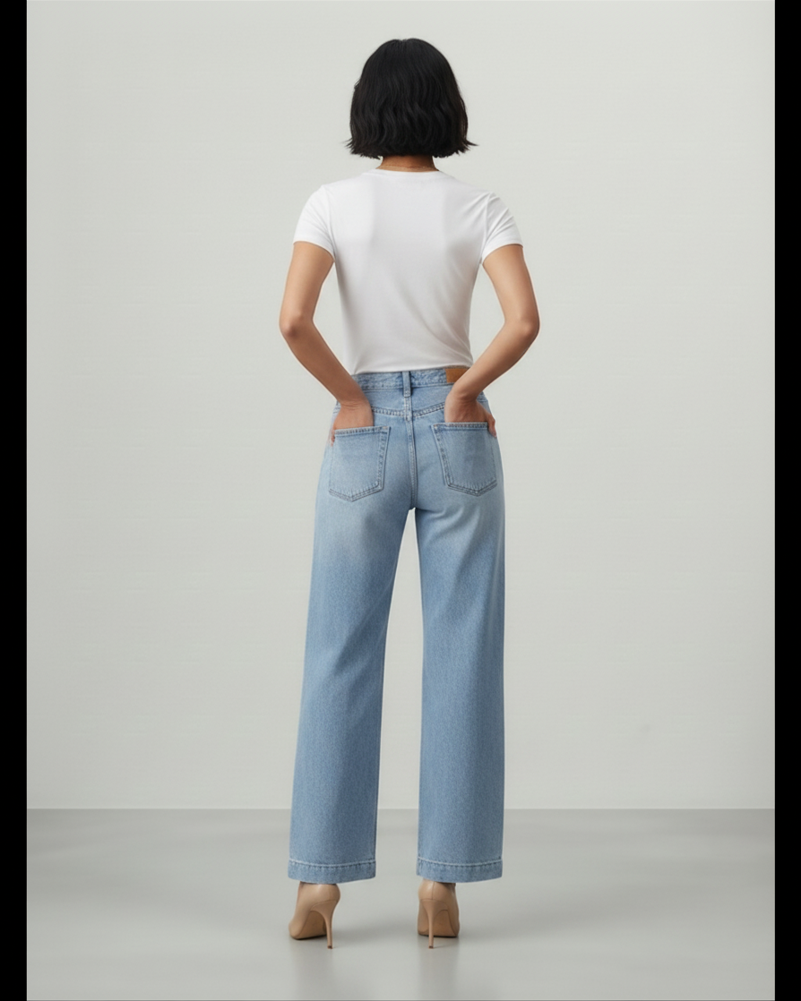 ELIANA – Jeans a vita molto alta e gamba larga