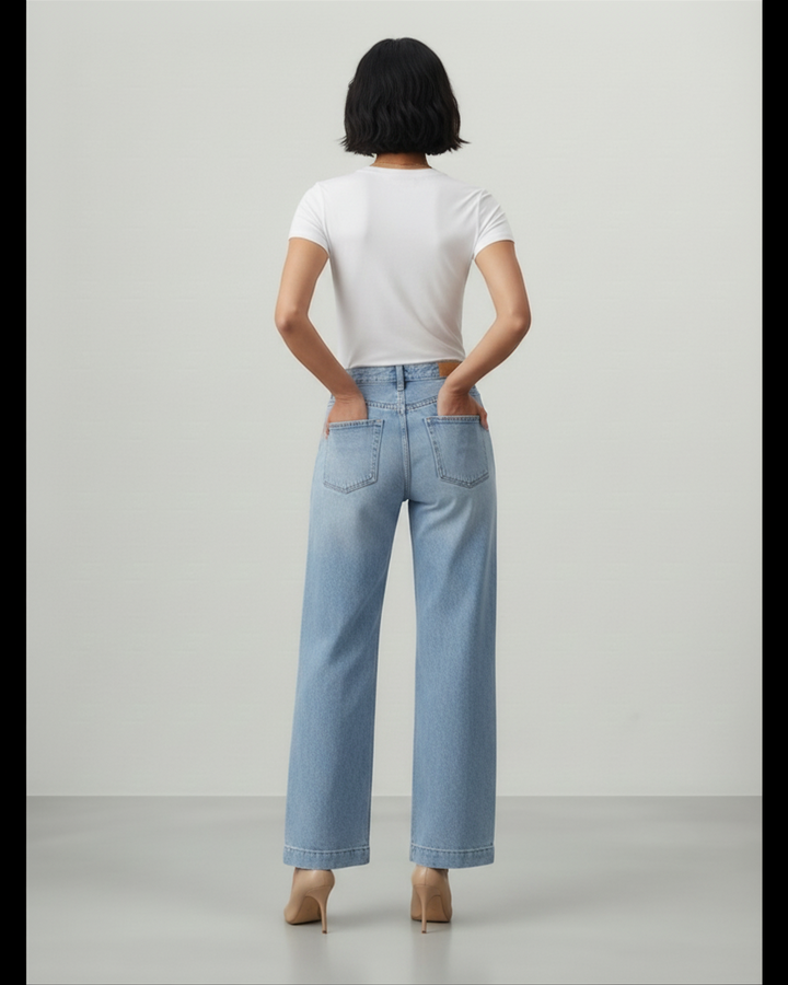ELIANA – Jeans a vita molto alta e gamba larga