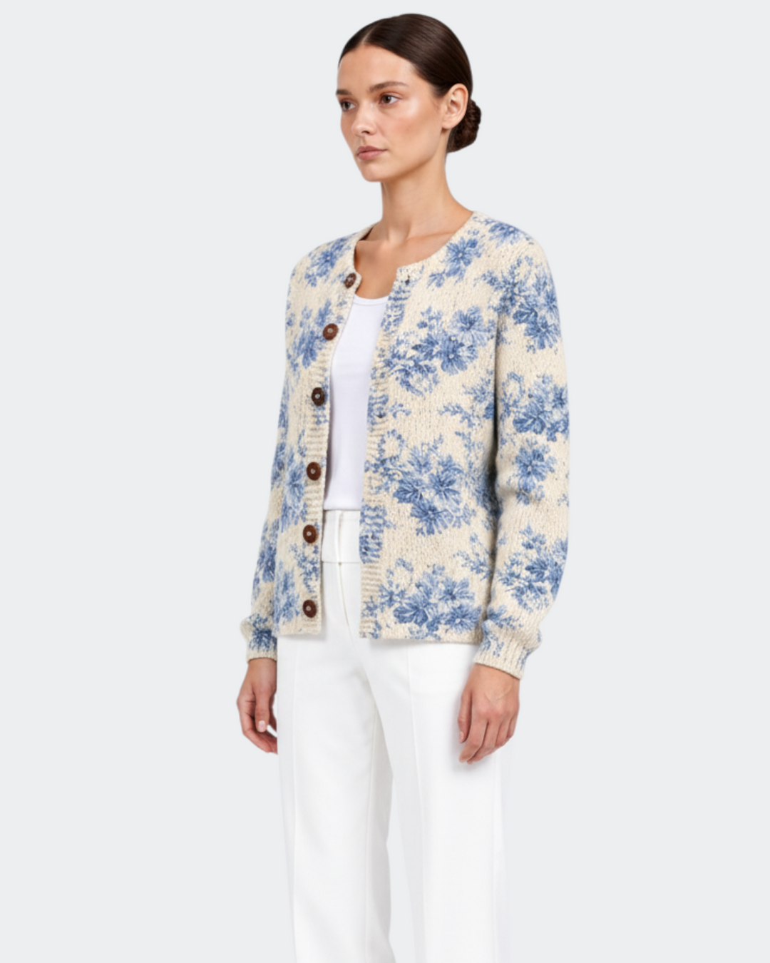 SIMONA – Cardigan con stampa floreale